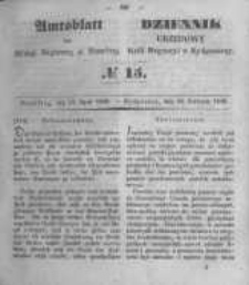 Amtsblatt der K&ouml;niglichen Preussischen Regierung zu Bromberg. 1849.04.13 No.15