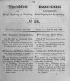 Amtsblatt der K&ouml;niglichen Preussischen Regierung zu Bromberg. 1849.05.25 No.21