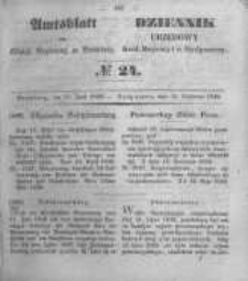 Amtsblatt der K&ouml;niglichen Preussischen Regierung zu Bromberg. 1849.06.15 No.24