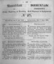 Amtsblatt der Königlichen Preussischen Regierung zu Bromberg. 1849.07.06 No.27