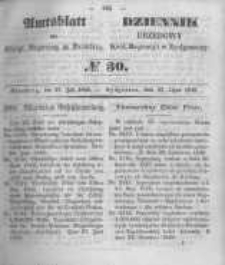 Amtsblatt der Königlichen Preussischen Regierung zu Bromberg. 1849.07.27 No.30
