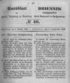 Amtsblatt der K&ouml;niglichen Preussischen Regierung zu Bromberg. 1849.10.05 No.40