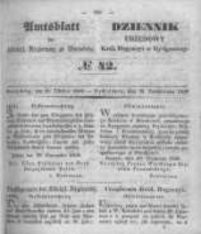 Amtsblatt der K&ouml;niglichen Preussischen Regierung zu Bromberg. 1849.10.19 No.42