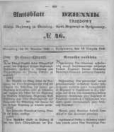 Amtsblatt der K&ouml;niglichen Preussischen Regierung zu Bromberg. 1849.11.16 No.46