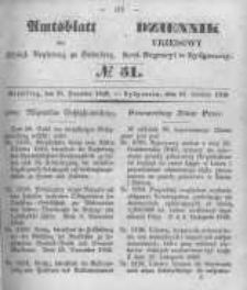 Amtsblatt der K&ouml;niglichen Preussischen Regierung zu Bromberg. 1849.12.21 No.51