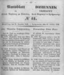 Amtsblatt der Königlichen Preussischen Regierung zu Bromberg. 1849.12.21 No.51