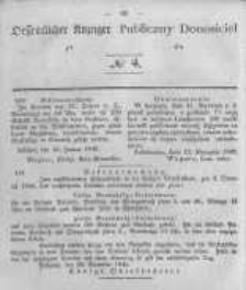 Oeffentlicher Anzeiger zum Amtsblatt No.4 der K&ouml;nigl. Preuss. Regierung zu Bromberg. 1846