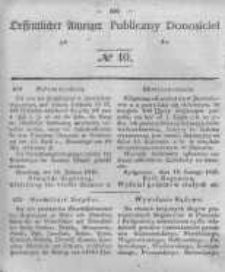 Oeffentlicher Anzeiger zum Amtsblatt No.10 der K&ouml;nigl. Preuss. Regierung zu Bromberg. 1846