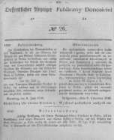 Oeffentlicher Anzeiger zum Amtsblatt No.26 der K&ouml;nigl. Preuss. Regierung zu Bromberg. 1846