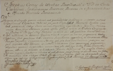 J&oacute;zef Pawłowski wikariusz i officjał poznański zatwierdza fundację Zofii Gorzeńskiej: nowy ołtarz ku czci św. Jana Niepomucena w kościele Kongregacji Oratorium św. Filipa Neri w Gostyniu