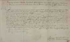 J&oacute;zef Pawłowski wikariusz i officjał poznański zezwala na odprawienie Mszy św. w oratorium poza kościołem Kongregacji Oratorium św. Filipa Neri w Gostyniu