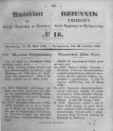 Amtsblatt der K&ouml;niglichen Preussischen Regierung zu Bromberg. 1849.04.20 No.16