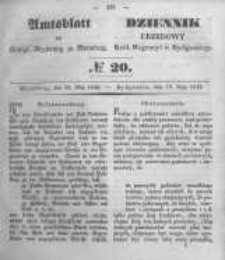Amtsblatt der K&ouml;niglichen Preussischen Regierung zu Bromberg. 1849.05.18 No.20