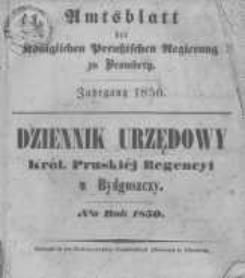 Amtsblatt der K&ouml;niglichen Preussischen Regierung zu Bromberg. 1850.01.04 No.1