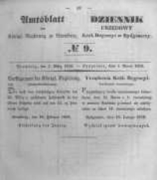 Amtsblatt der K&ouml;niglichen Preussischen Regierung zu Bromberg. 1850.03.01 No.9