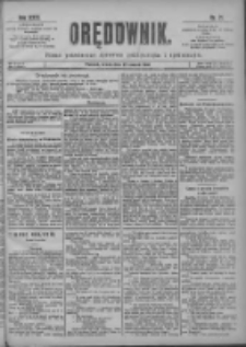 Orędownik: pismo poświęcone sprawom politycznym i spółecznym 1901.03.27 R.31 Nr71
