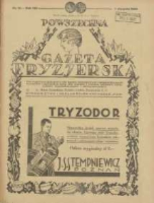 Powszechna Gazeta Fryzjerska : organ Związku Polskich Cechów Fryzjerskich 1930.08.01 R.8 Nr15