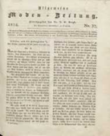 Allgemeine Moden-Zeitung : eine Zeitschrift f&uuml;r die gebildete Welt, begleitet von dem Bilder-Magazin f&uuml;r die elegante Welt 1824 Nr37