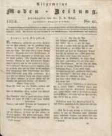 Allgemeine Moden-Zeitung : eine Zeitschrift f&uuml;r die gebildete Welt, begleitet von dem Bilder-Magazin f&uuml;r die elegante Welt 1824 Nr41