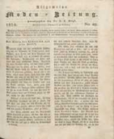 Allgemeine Moden-Zeitung : eine Zeitschrift f&uuml;r die gebildete Welt, begleitet von dem Bilder-Magazin f&uuml;r die elegante Welt 1824 Nr49