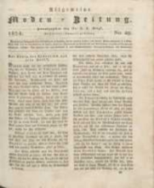 Allgemeine Moden-Zeitung : eine Zeitschrift für die gebildete Welt, begleitet von dem Bilder-Magazin für die elegante Welt 1824 Nr49