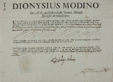 Dokument autentyczności relikwii św. Anny matki N.M.P.