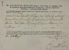 Dokument autentyczności relikwii św. Filipa Neri 20.X.1753