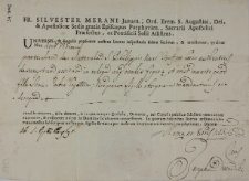 Dokument autentyczności relikwii św. Filipa Neri 20.X.1753