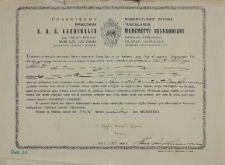 Dokument autentyczności relikwii św. Filipa Neri 29.XI.1937