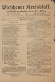 Pleschener Kreisblatt: Amtliches Publicationsblatt f&uuml;r den Kreis Pleschen 1901.01.09 Jg.49 Nr3
