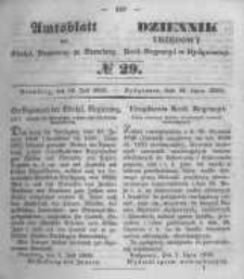 Amtsblatt der K&ouml;niglichen Preussischen Regierung zu Bromberg. 1850.07.19 No.29