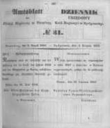 Amtsblatt der K&ouml;niglichen Preussischen Regierung zu Bromberg. 1850.08.02 No.31