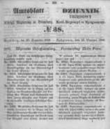 Amtsblatt der K&ouml;niglichen Preussischen Regierung zu Bromberg. 1850.09.20 No.38