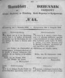 Amtsblatt der K&ouml;niglichen Preussischen Regierung zu Bromberg. 1850.11.01 No.44