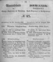 Amtsblatt der K&ouml;niglichen Preussischen Regierung zu Bromberg. 1850.11.22 No.47