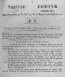 Amtsblatt der K&ouml;niglichen Preussischen Regierung zu Bromberg. 1852.02.13 No.7