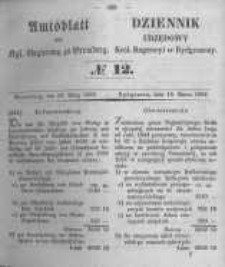 Amtsblatt der K&ouml;niglichen Preussischen Regierung zu Bromberg. 1852.03.19 No.12