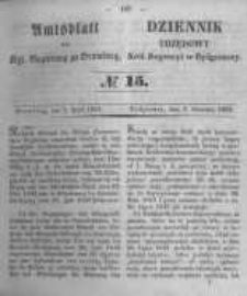 Amtsblatt der K&ouml;niglichen Preussischen Regierung zu Bromberg. 1852.04.09 No.15
