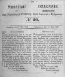 Amtsblatt der K&ouml;niglichen Preussischen Regierung zu Bromberg. 1852.05.14 No.20