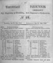 Amtsblatt der K&ouml;niglichen Preussischen Regierung zu Bromberg. 1852.05.21 No.21