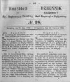 Amtsblatt der K&ouml;niglichen Preussischen Regierung zu Bromberg. 1852.06.25 No.26