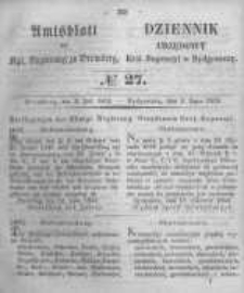 Amtsblatt der K&ouml;niglichen Preussischen Regierung zu Bromberg. 1852.07.02 No.27