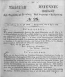 Amtsblatt der K&ouml;niglichen Preussischen Regierung zu Bromberg. 1852.07.09 No.28