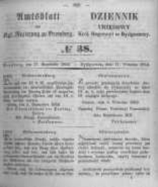 Amtsblatt der K&ouml;niglichen Preussischen Regierung zu Bromberg. 1852.09.17 No.38