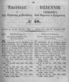 Amtsblatt der K&ouml;niglichen Preussischen Regierung zu Bromberg. 1852.11.26 No.48