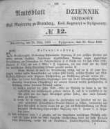 Amtsblatt der K&ouml;niglichen Preussischen Regierung zu Bromberg. 1853.03.25 No.12