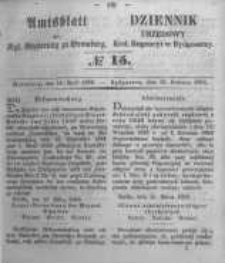 Amtsblatt der K&ouml;niglichen Preussischen Regierung zu Bromberg. 1853.04.15 No.15
