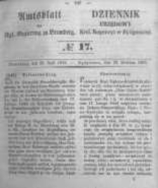 Amtsblatt der K&ouml;niglichen Preussischen Regierung zu Bromberg. 1853.04.29 No.17