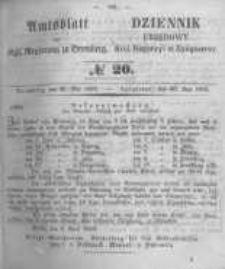 Amtsblatt der K&ouml;niglichen Preussischen Regierung zu Bromberg. 1853.05.20 No.20