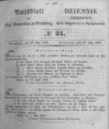 Amtsblatt der K&ouml;niglichen Preussischen Regierung zu Bromberg. 1853.05.27 No.21